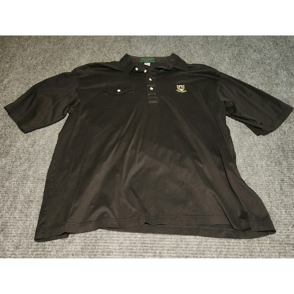 Slazenger Other - Slazenger Pine Valley Mens XXL Black Cotton Short Sleeve Golf Polo Shirt Logo